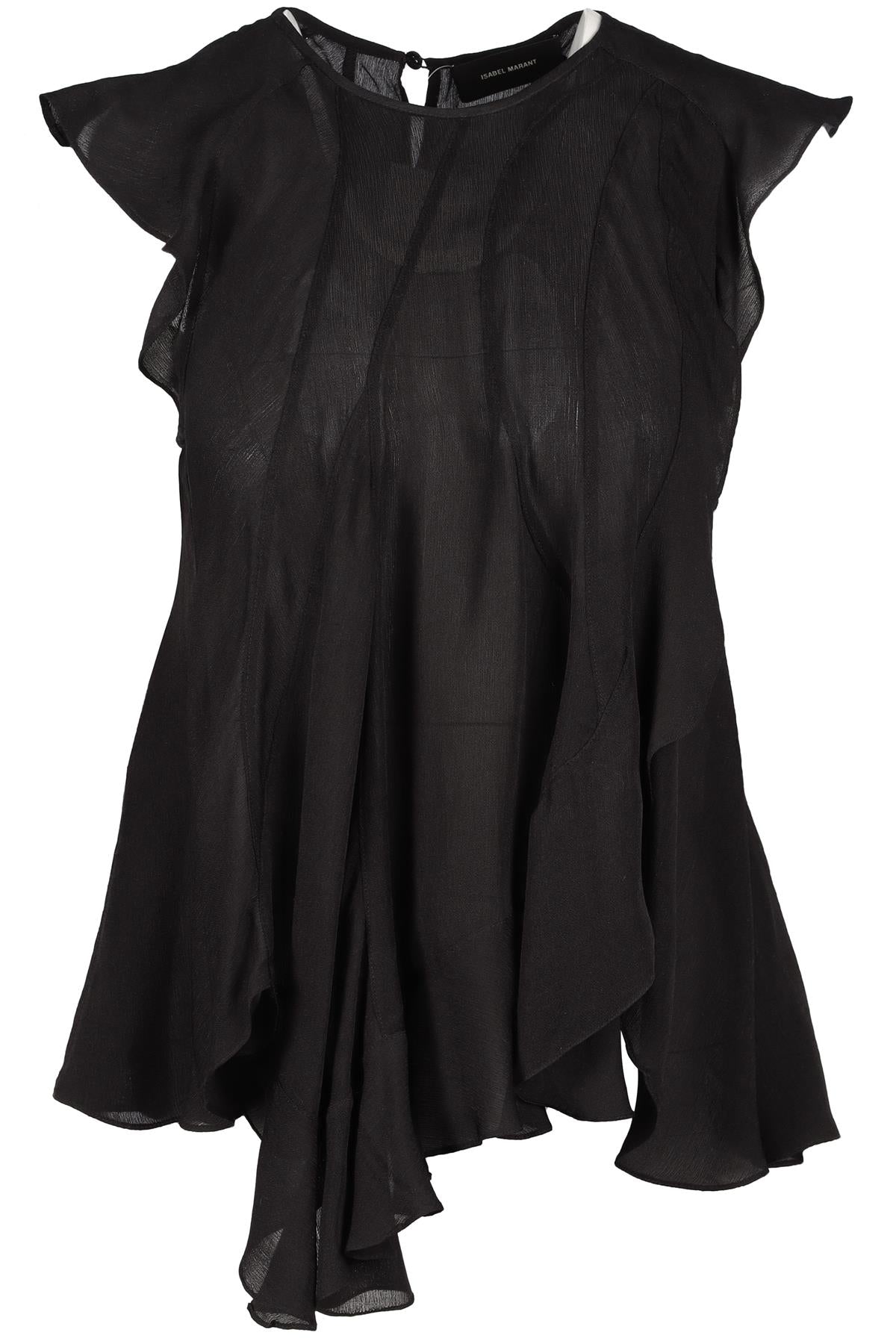 ISABEL MARANT BLACK SILK TOP FR 38 UK 10