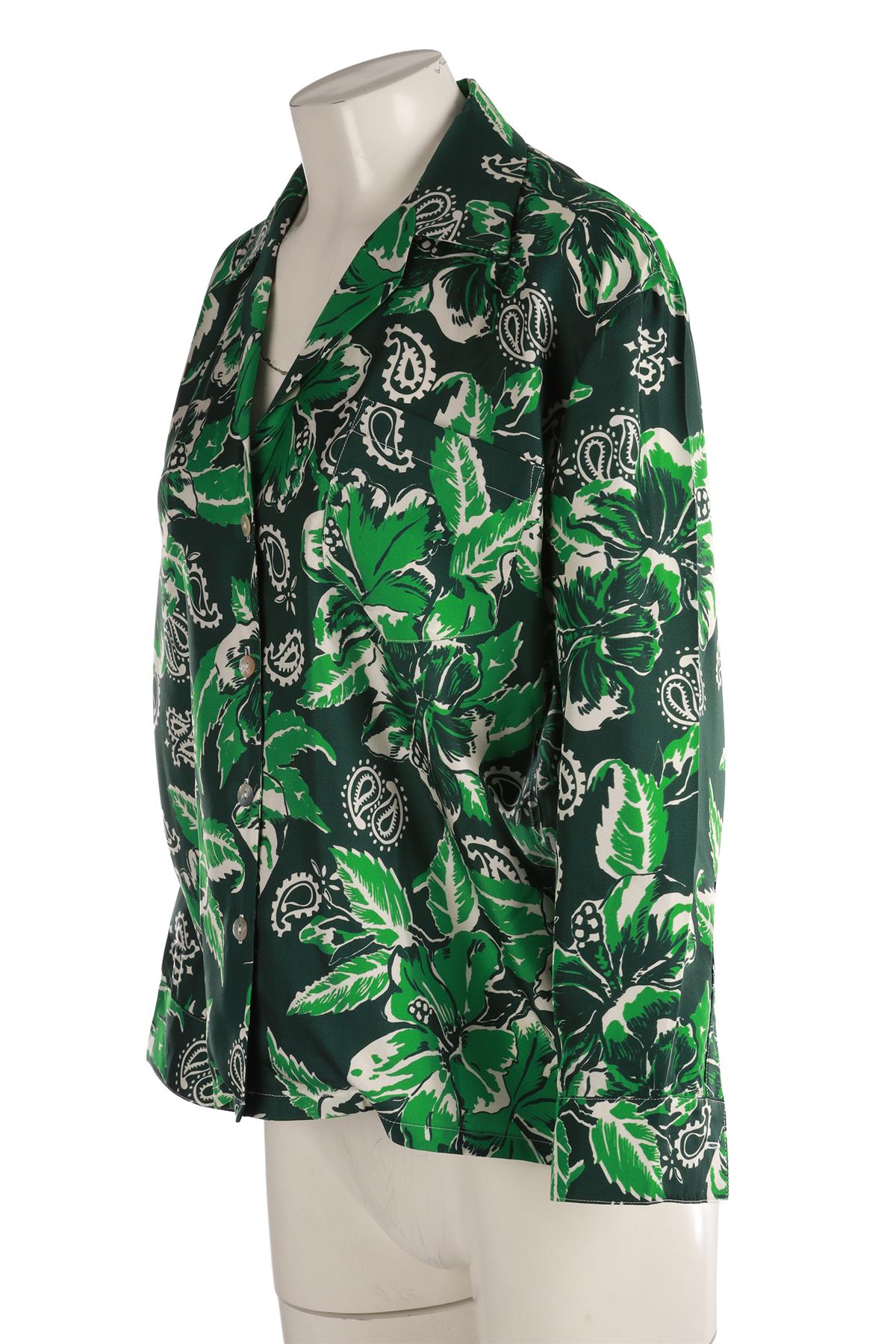 CALL IT BY YOUR NAME GREEN SILK SHIRT MEDIUM