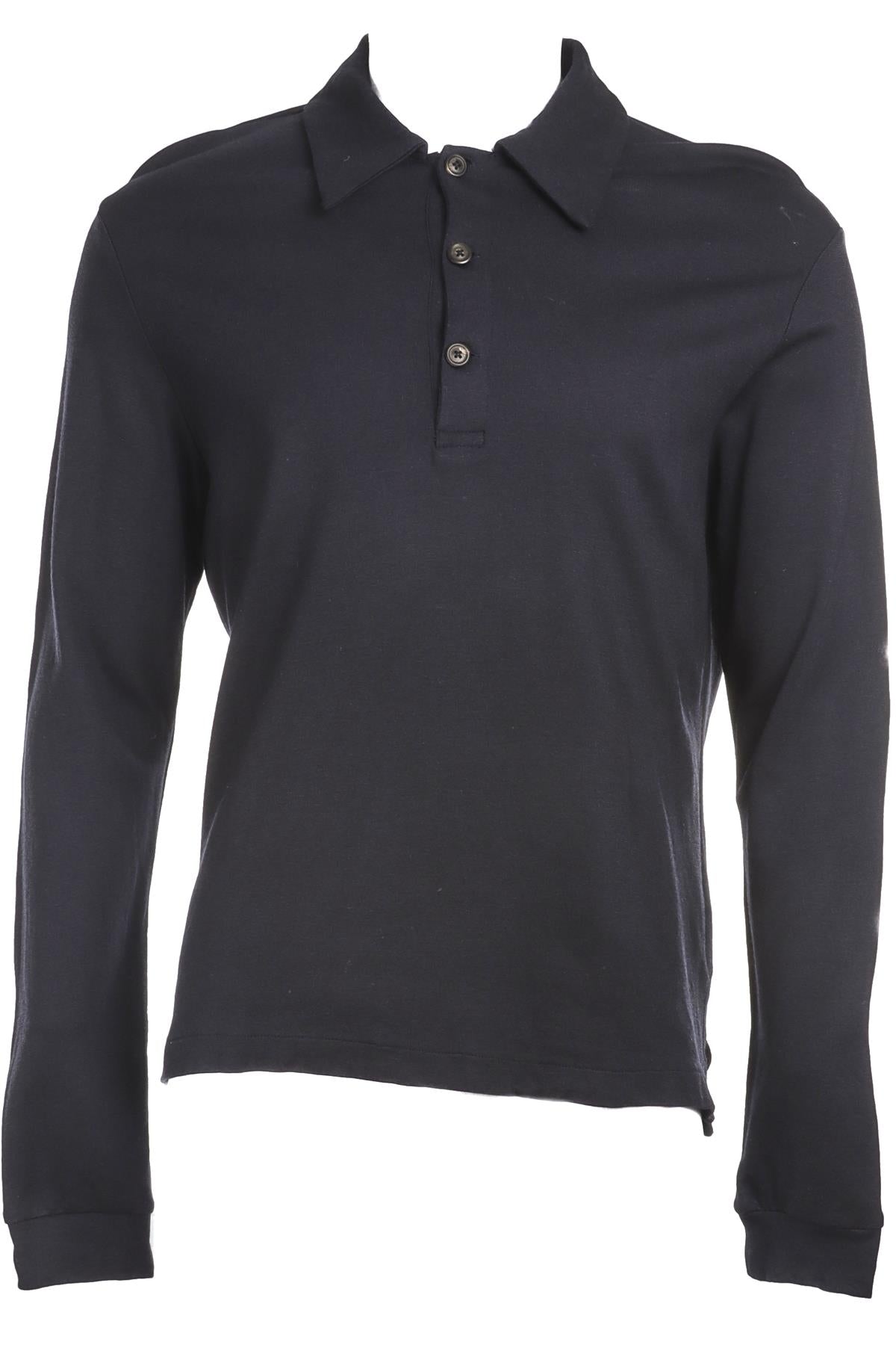 OUR LEGACY NAVY MENS JERSEY POLO TOP IT 46 UK 36