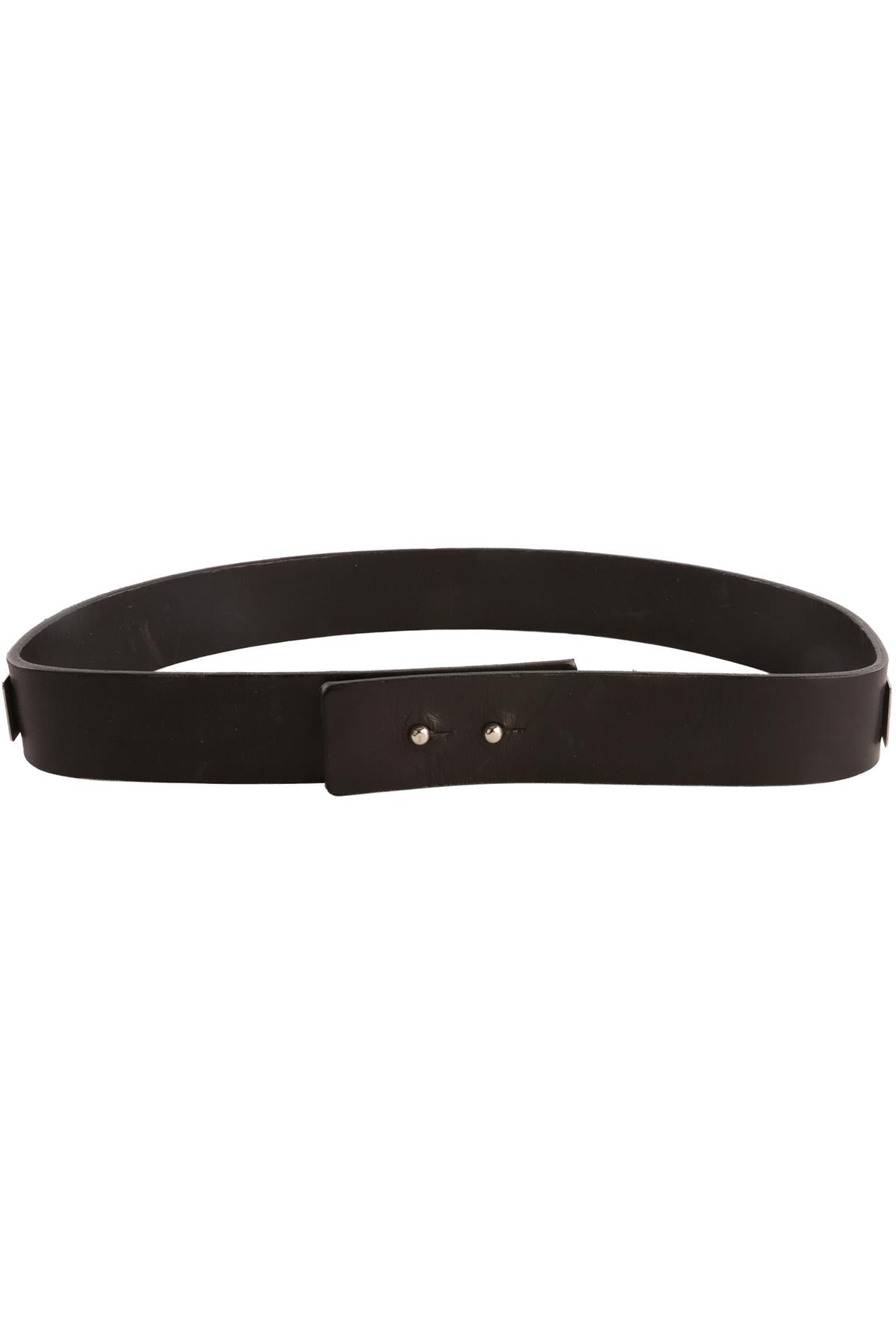 ROKSANDA BLACK LEATHER WAIST BELT UK 10