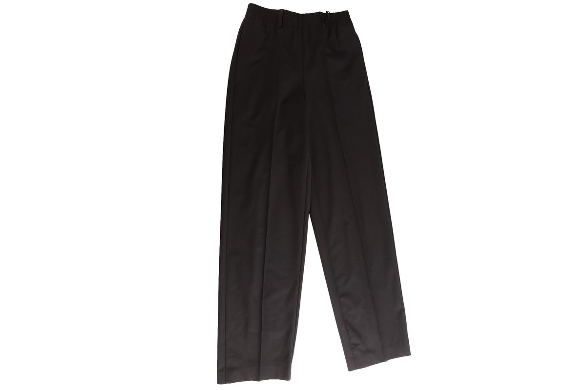FENDI BLACK WOOL STRAIGHT LEG PANTS IT 36 UK 4