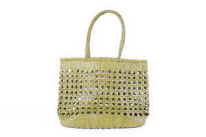DRAGON DIFFUSION GREEN LEATHER TOTE BAG