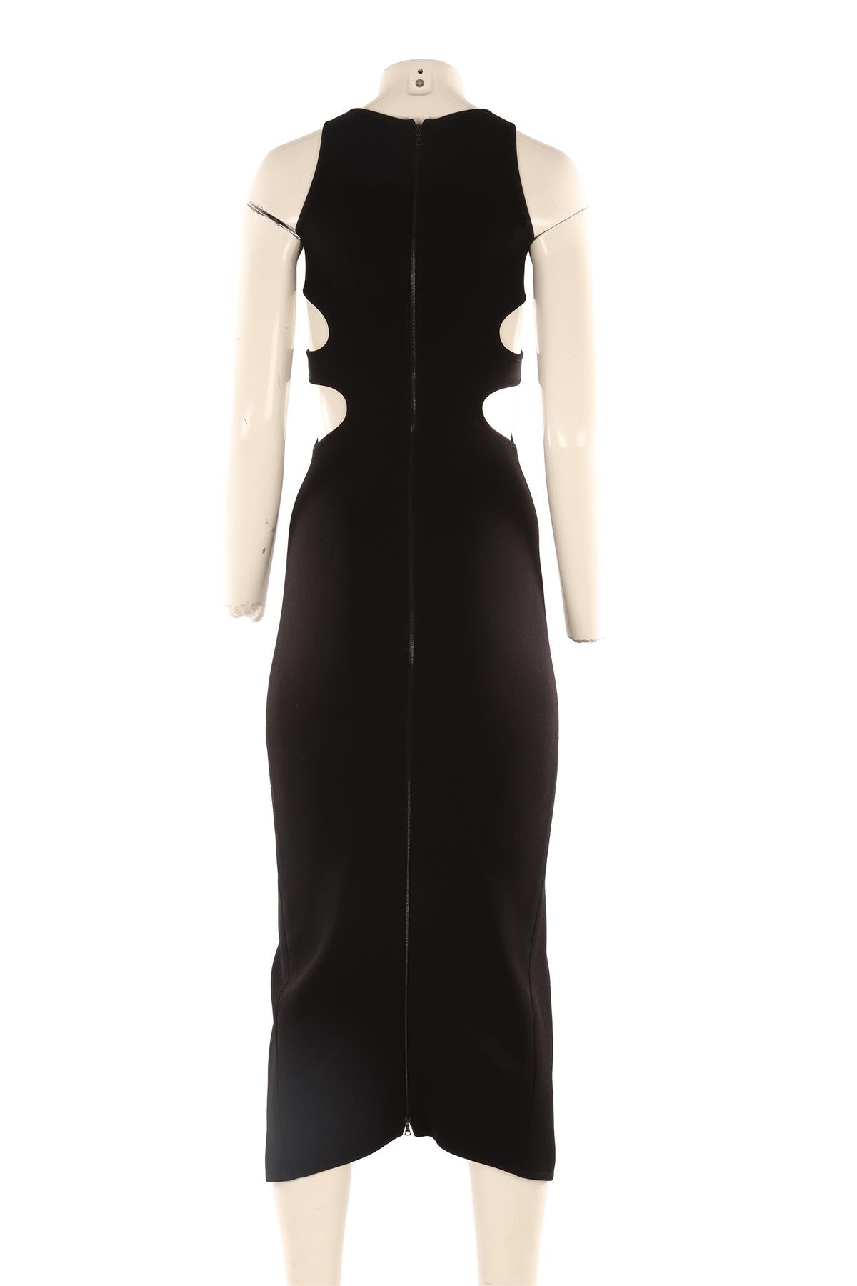 DAVID KOMA BLACK KNIT MAXI DRESS SMALL
