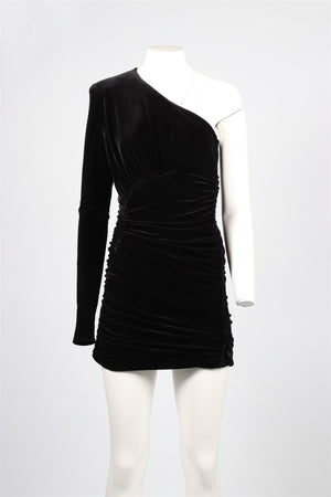 ALEXANDRE VAUTHIER BLACK VELVET MINI DRESS FR 38 UK 10