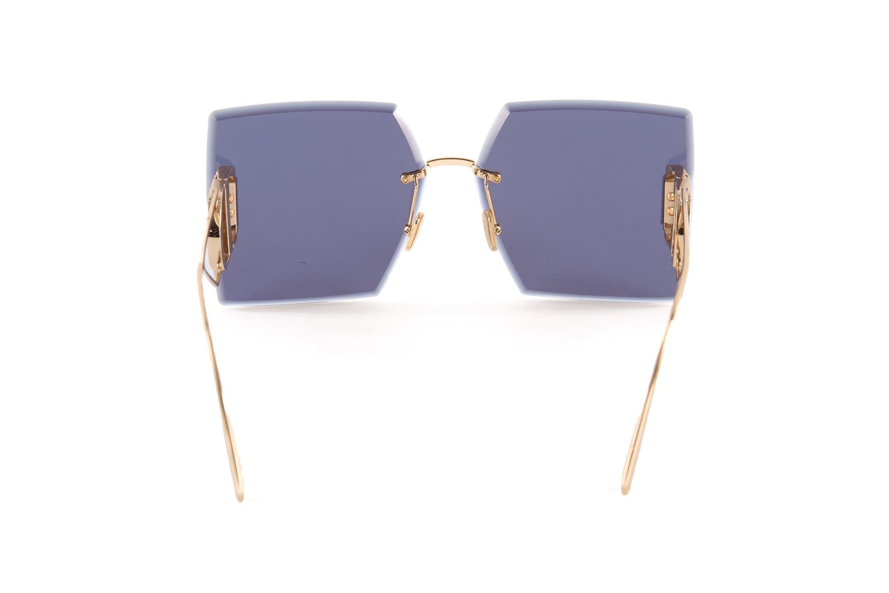 CHRISTIAN DIOR BLACK 30MONTAIGNE SQUARE FRAME SUNGLASSES