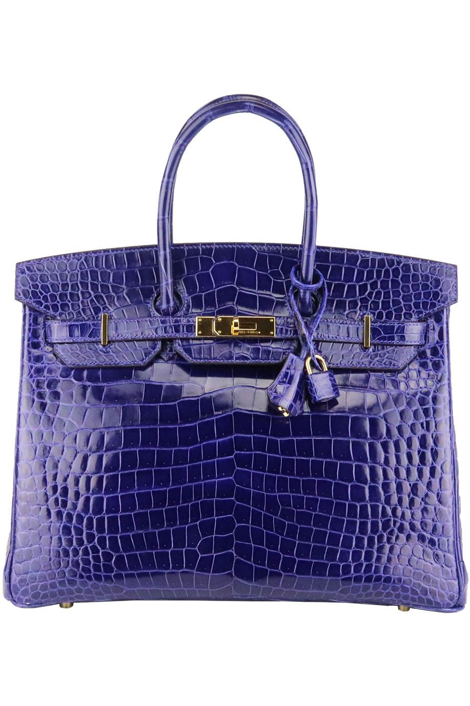 HERMÈS 2014 BIRKIN 35CM POROSUS CROCODILE LEATHER BAG