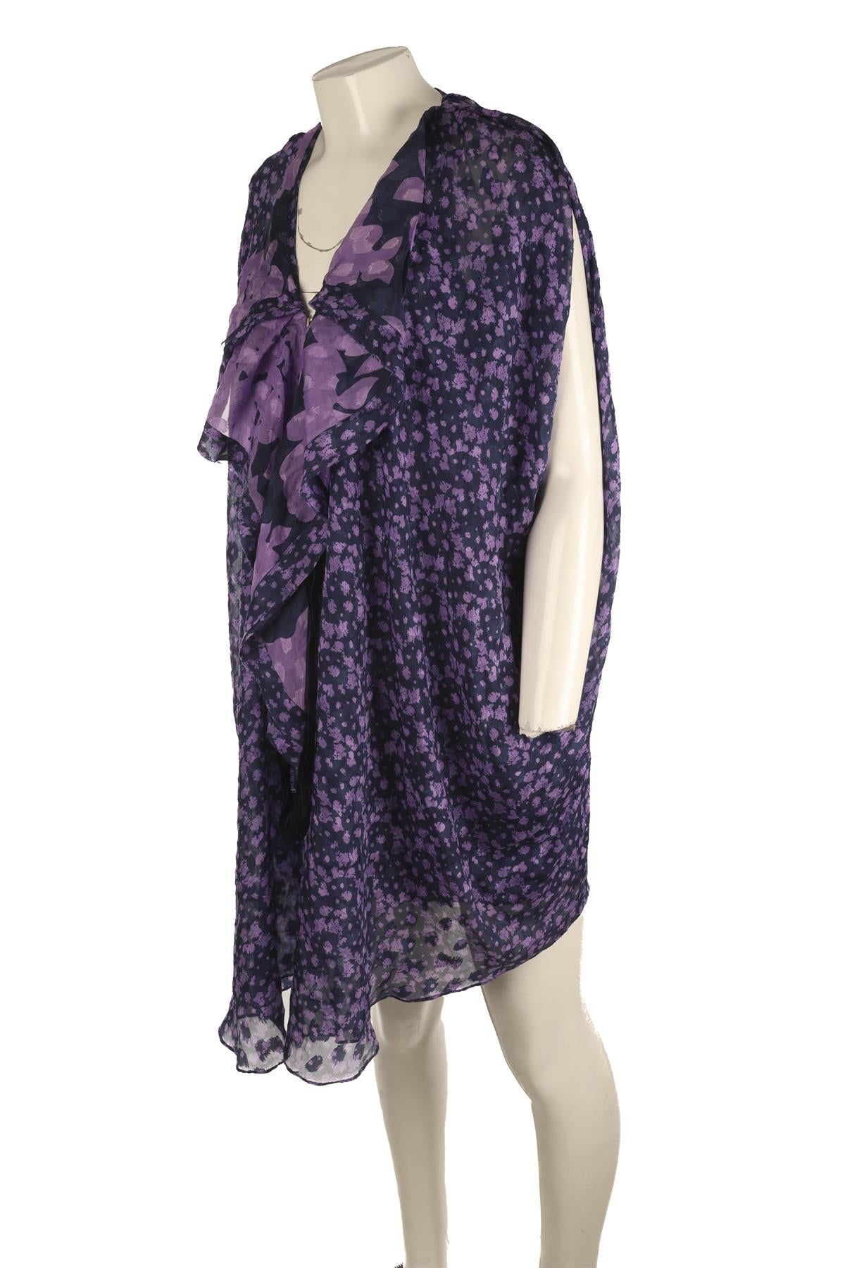 3.1 PHILLIP LIM PURPLE SILK MINI DRESS US 2 UK 6