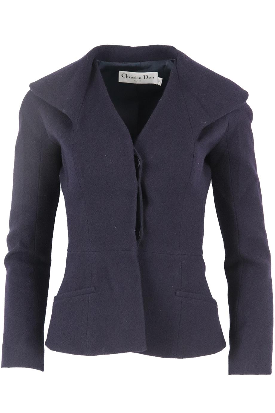 CHRISTIAN DIOR WOOL BOUCLÉ JACKET FR 36 UK 8