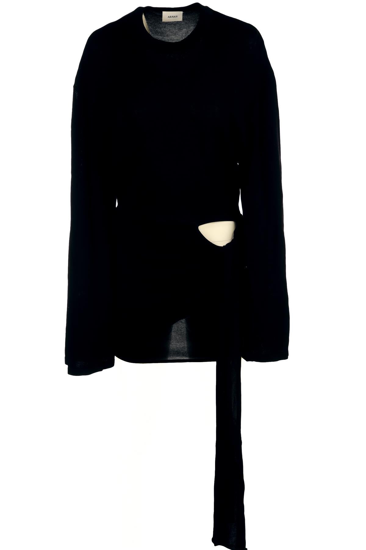 ARAKII BLACK KNIT MINI DRESS SMALL