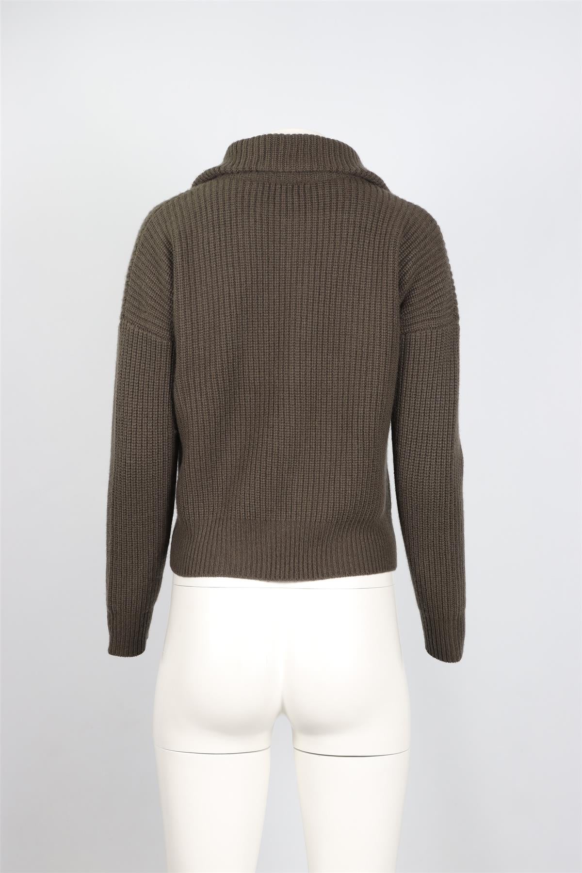 NAKED CASHMERE KHAKI WOOL CARDIGAN XSMALL