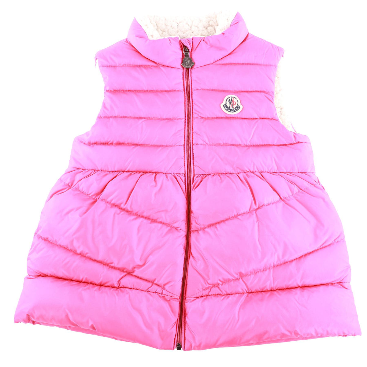 MONCLER PINK KIDS GIRLS GILET 2 YEARS