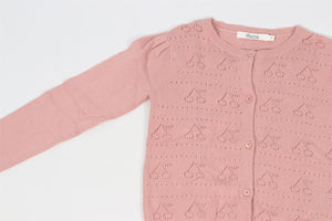 BONPOINT PINK KIDS GIRLS COTTON CARDIGAN 8 YEARS