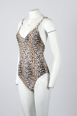 MELISSA ODABASH LEOPARD PRINT SWIMSUIT UK 10