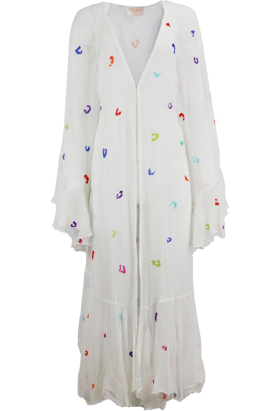 ROCOCO SAND SEQUINED CREPE ROBE SMALL