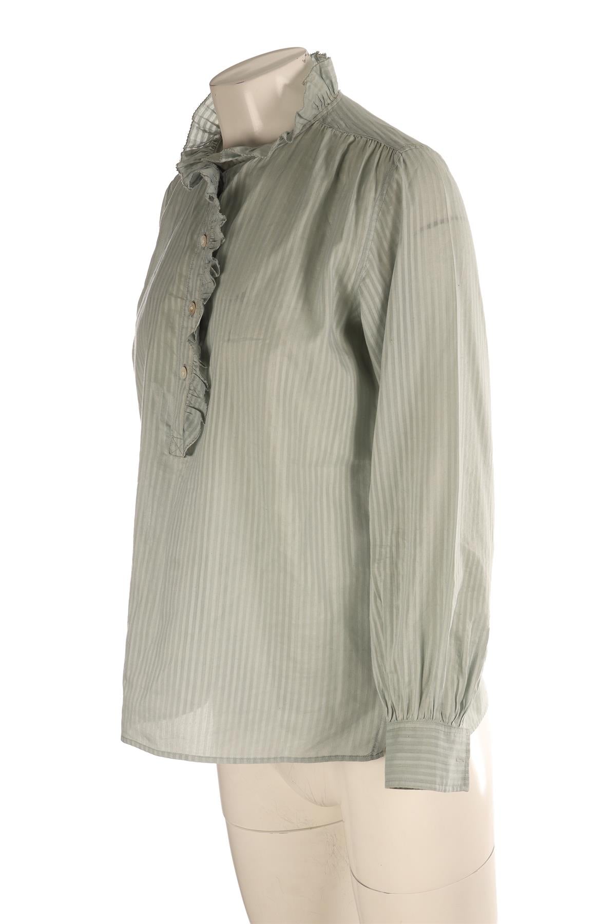 AIMÉ BLUE COTTON SHIRT FR 36 UK 8