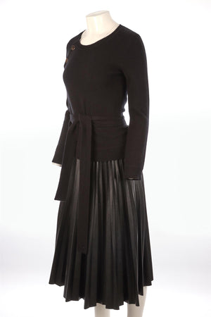 ALTUZARRA BLACK CASHMERE MIDI DRESS FR 36 UK 8