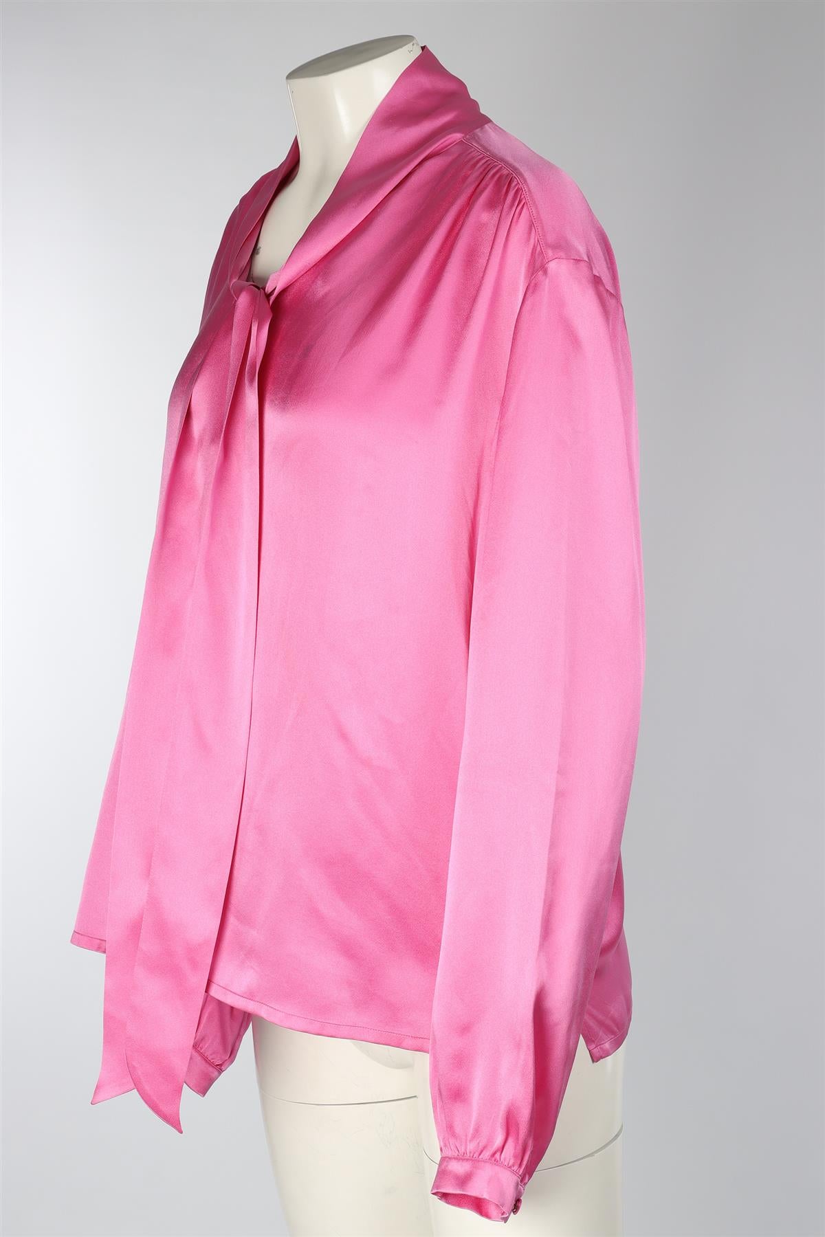GUCCI PINK SILK TOP IT 46 UK 14