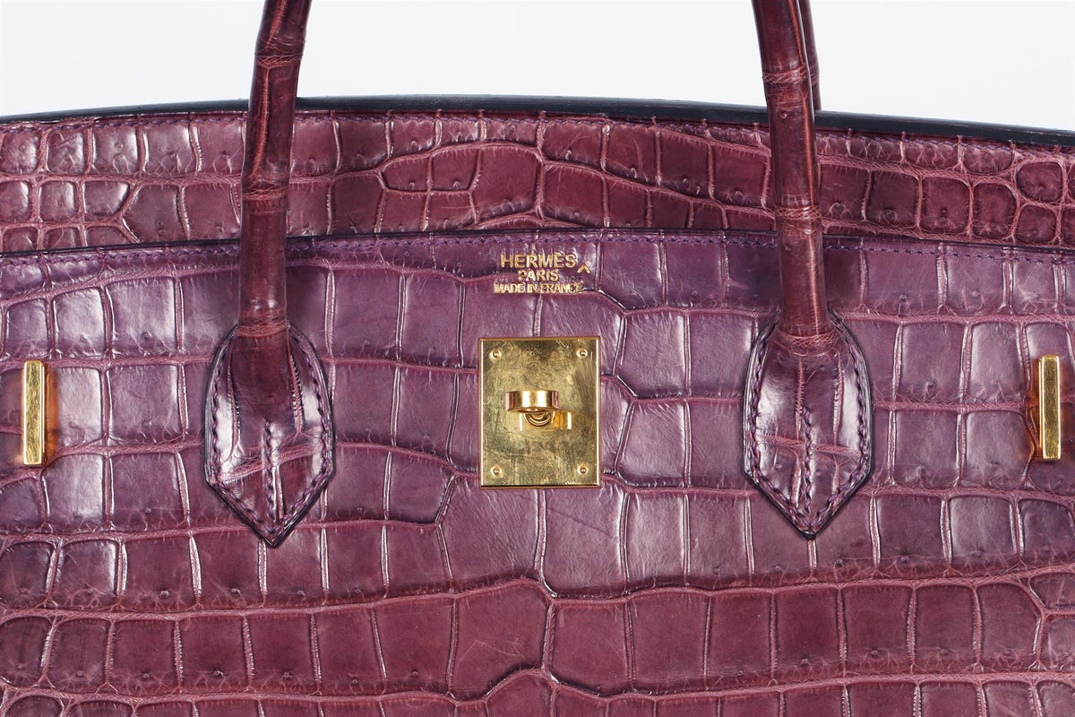 HERMÈS 2009 BIRKIN 40CM MATTE ALLIGATOR LEATHER BAG
