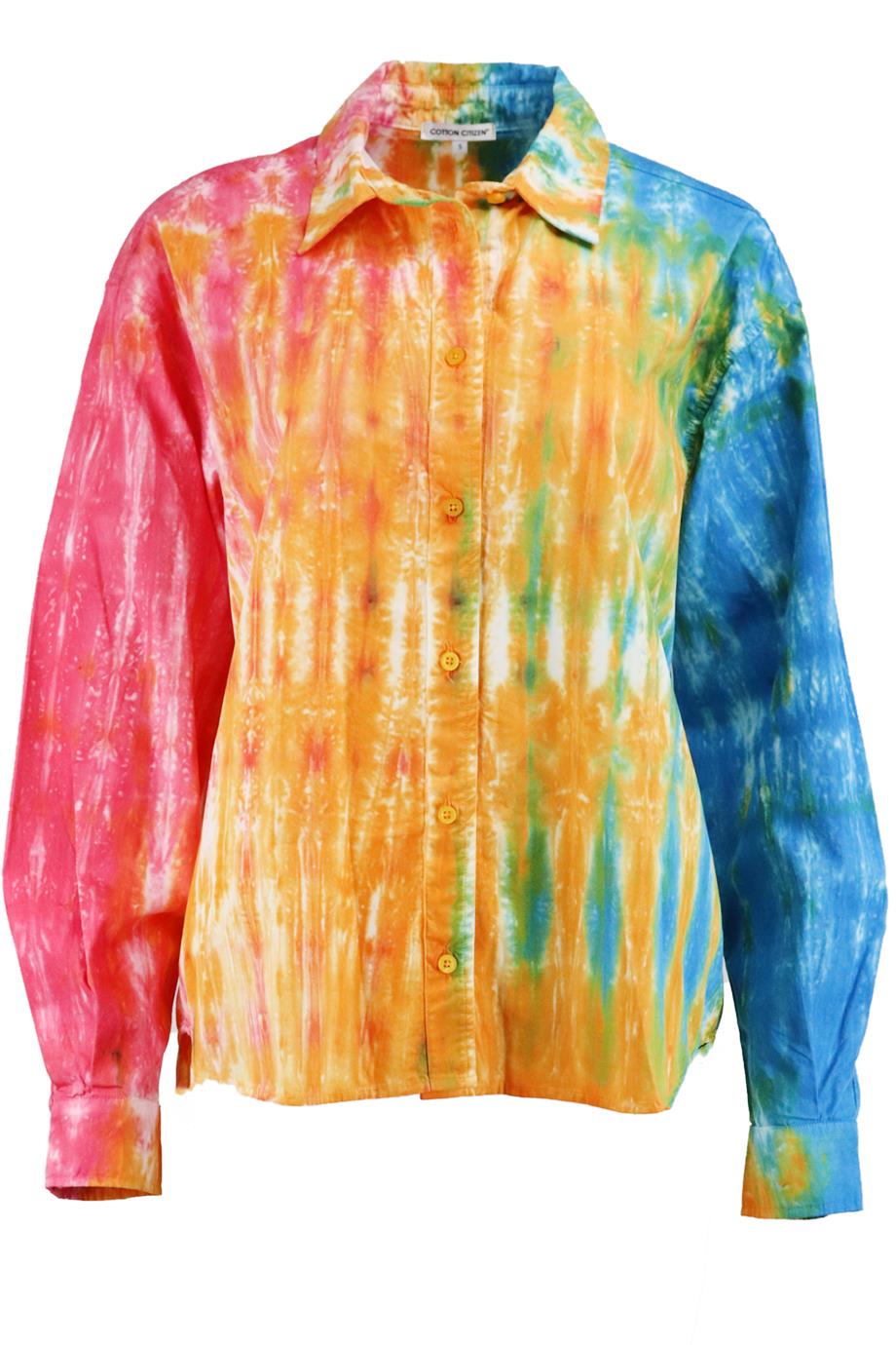 COTTON CITIZEN OVERSIZED TIE DYED COTTON SHIRT SMALL