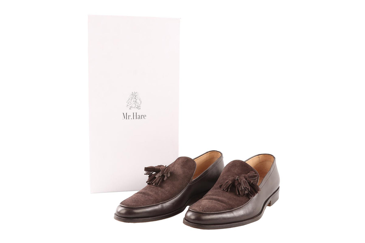 MR.HARE BROWN MEN'S SUEDE LOAFERS EU 41 UK 8 US 11
