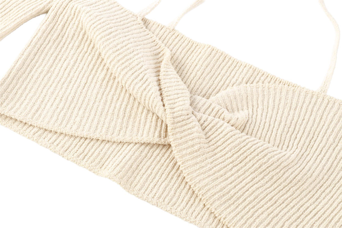 JACQUEMUS BEIGE KNIT TOP FR 34 UK 6