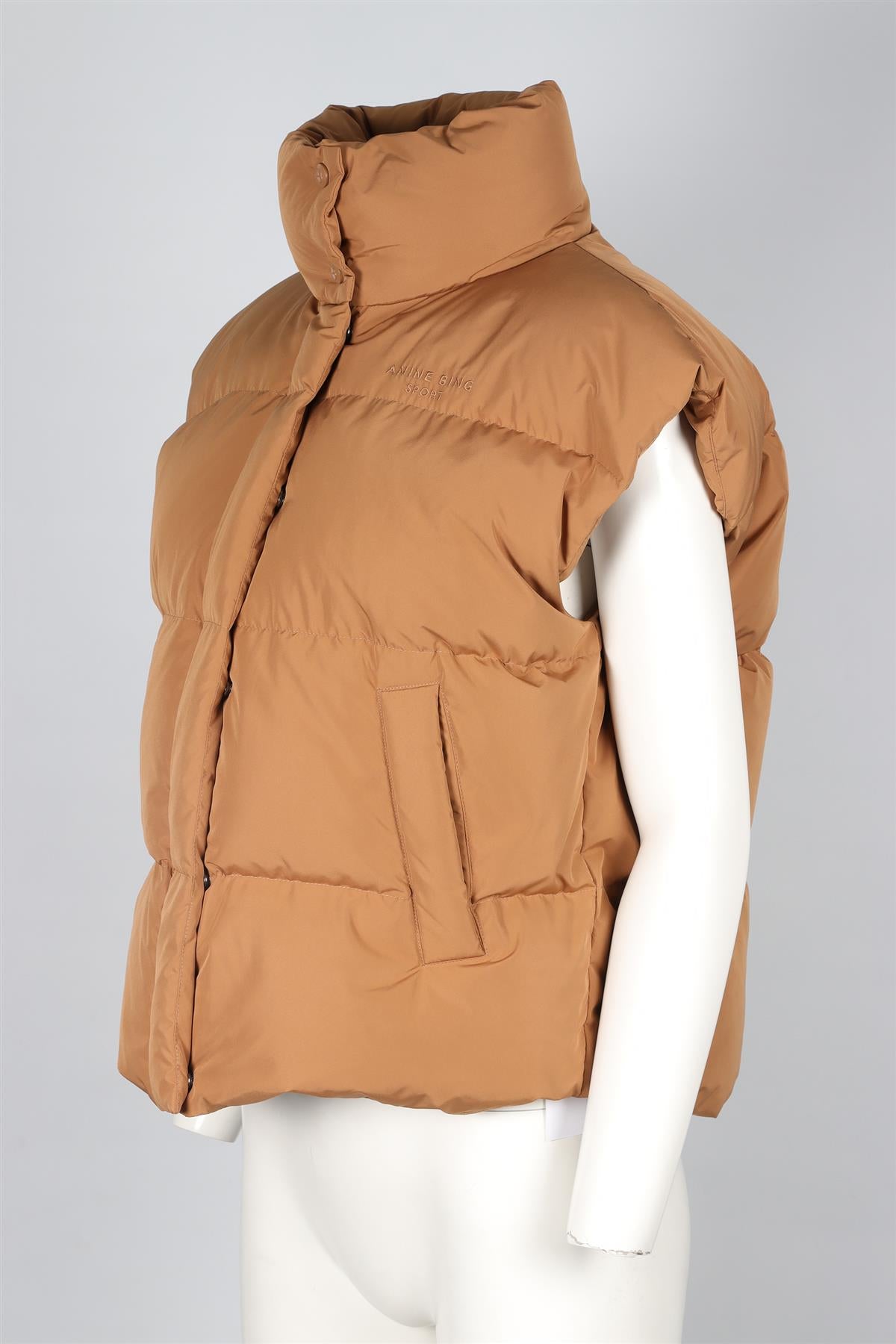 ANINE BING BROWN PADDED DOWN GILET SMALL