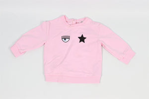 CHIARA FERRAGNI PINK BABY GIRLS SWEATSHIRT AND PANTS SET 18 MONTHS