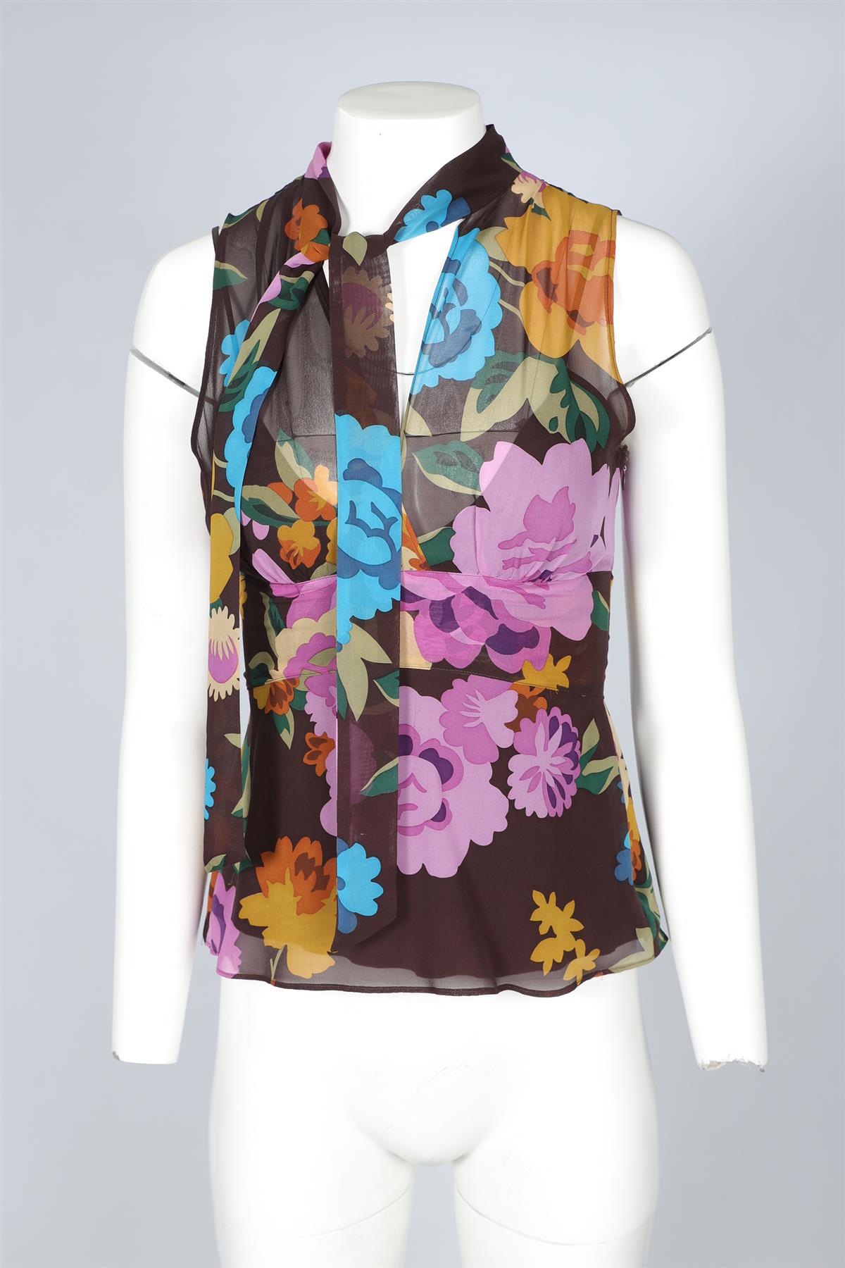 ETRO MULTI SILK TOP IT 40 UK 8