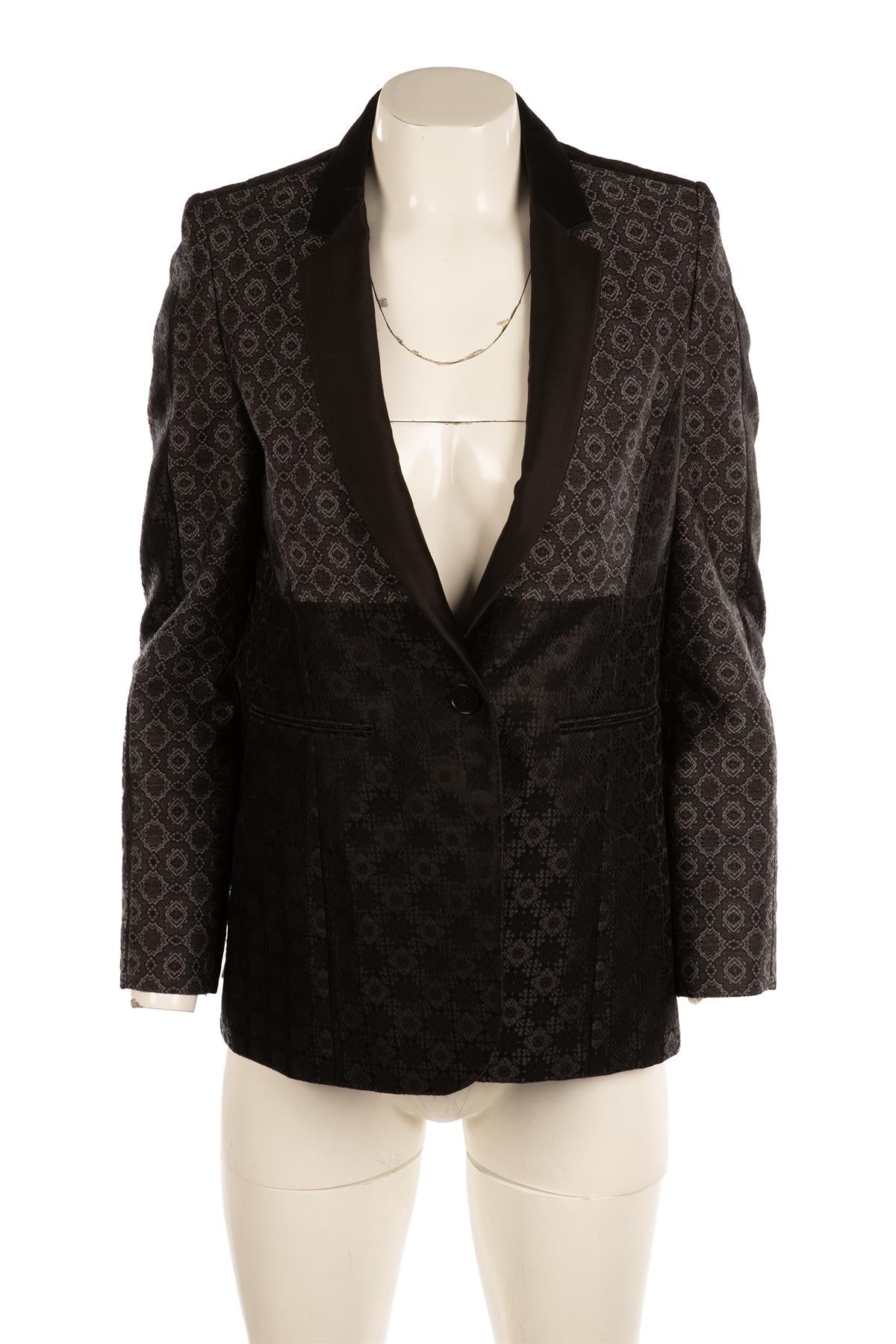 STELLA MCCARTNEY BLACK COTTON BLAZER IT 38 UK 6