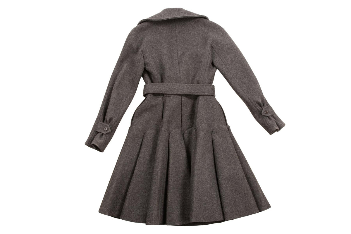 ALAÏA GREY WOOL COAT FR 38 UK 10