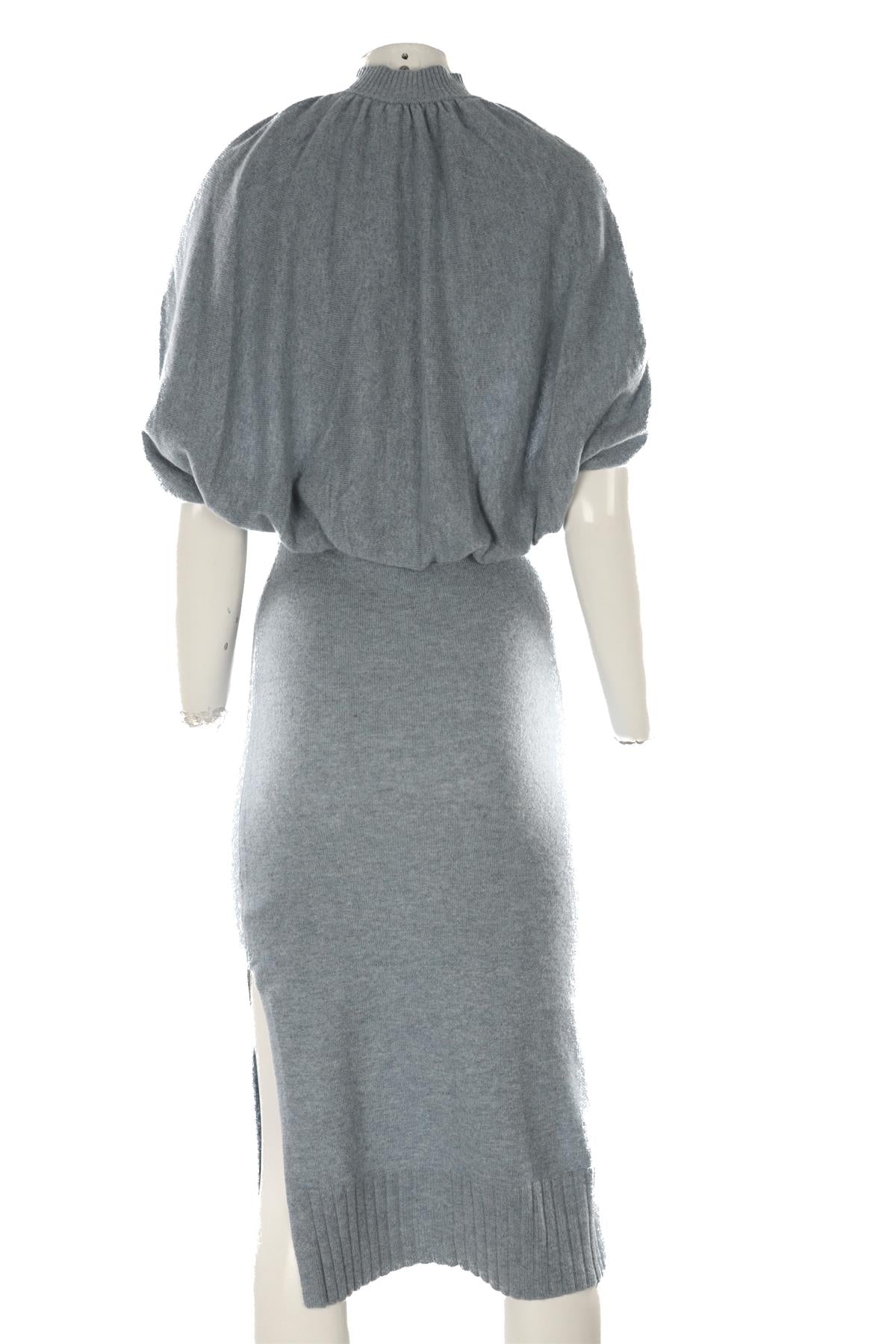 JONATHAN SIMKHAI BLUE CASHMERE MAXI DRESS XSMALL
