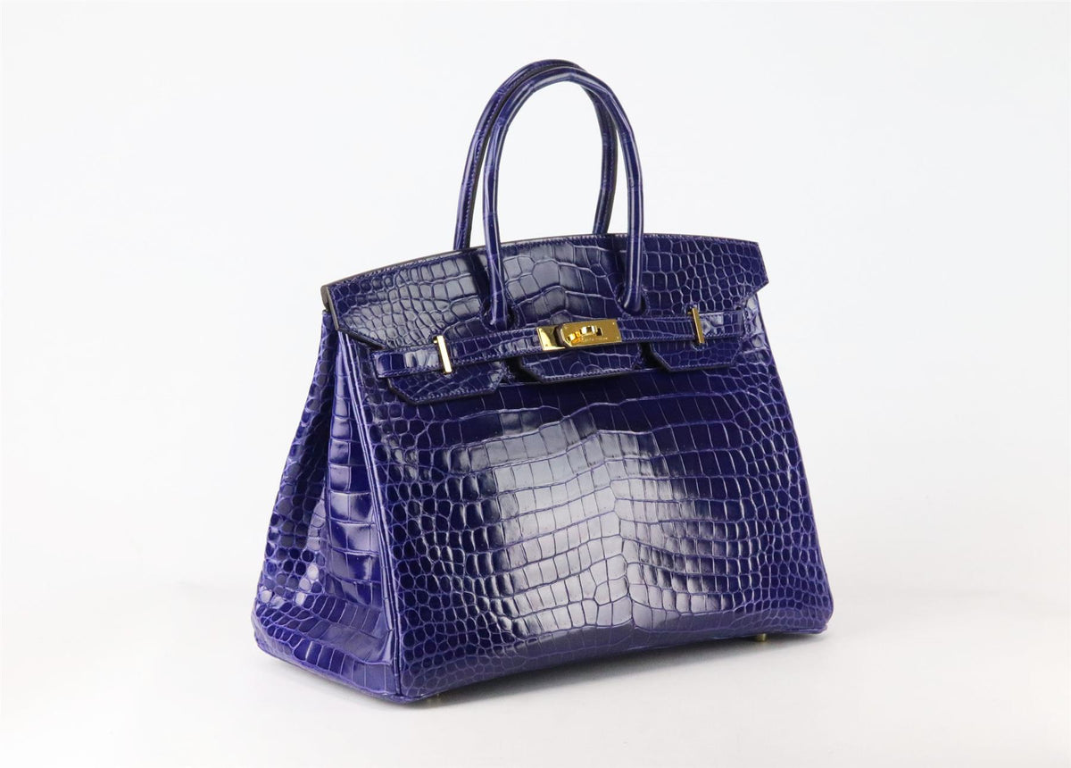 HERMÈS 2014 BIRKIN 35CM POROSUS CROCODILE LEATHER BAG