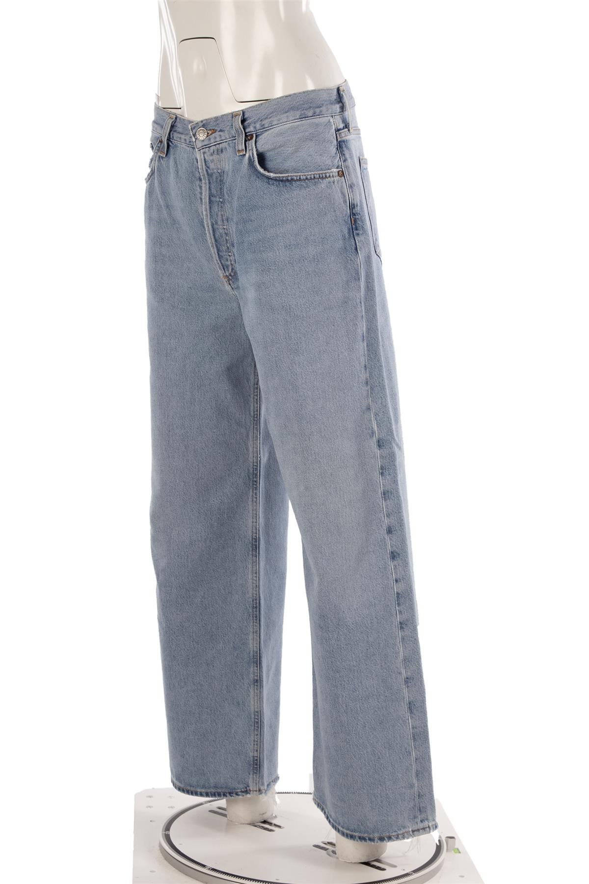 AGOLDE BLUE HIGH RISE WIDE LEG JEANS W28 UK 10