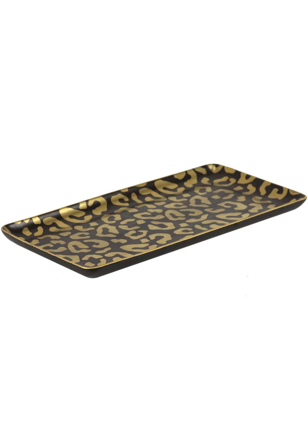 L'OBJET LEOPARD PRINT PORCELAIN TRINKET TRAY