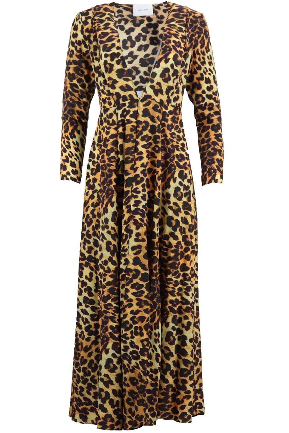 WE ARE LEONE LEOPARD PRINT SILK ROBE SMALL