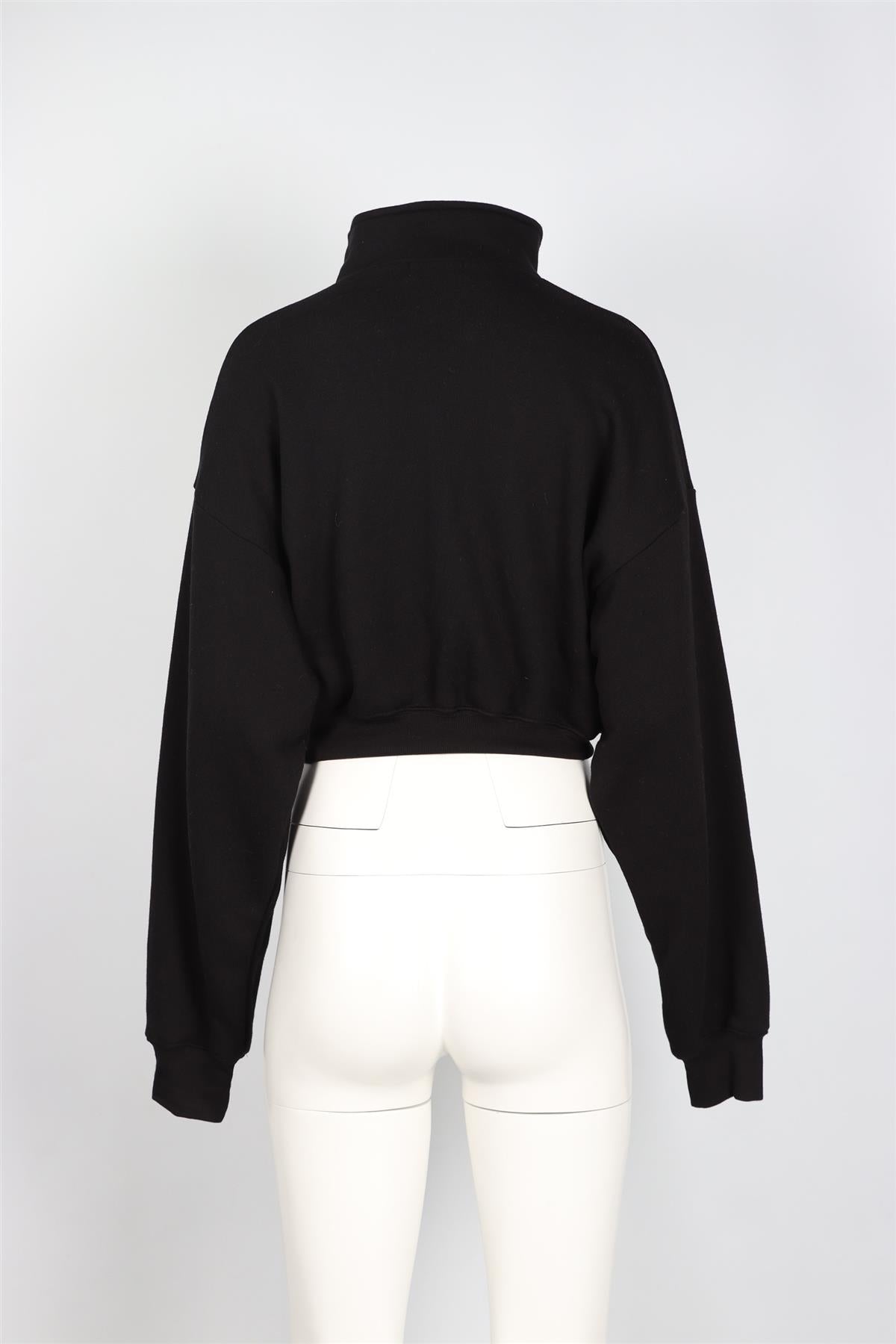 ÉTERNE BLACK COTTON BLEND SWEATSHIRT SMALL