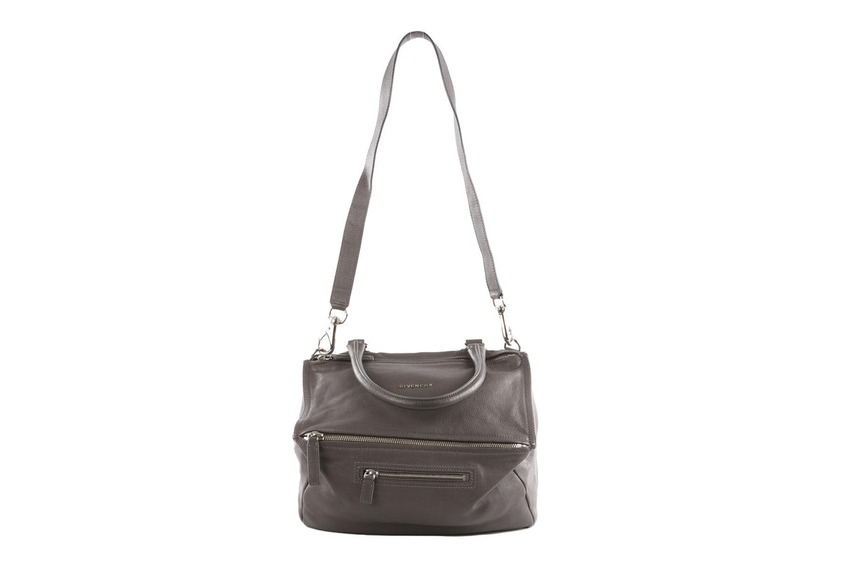 GIVENCHY GREY PANDORA MEDIUM LEATHER SHOULDER BAG