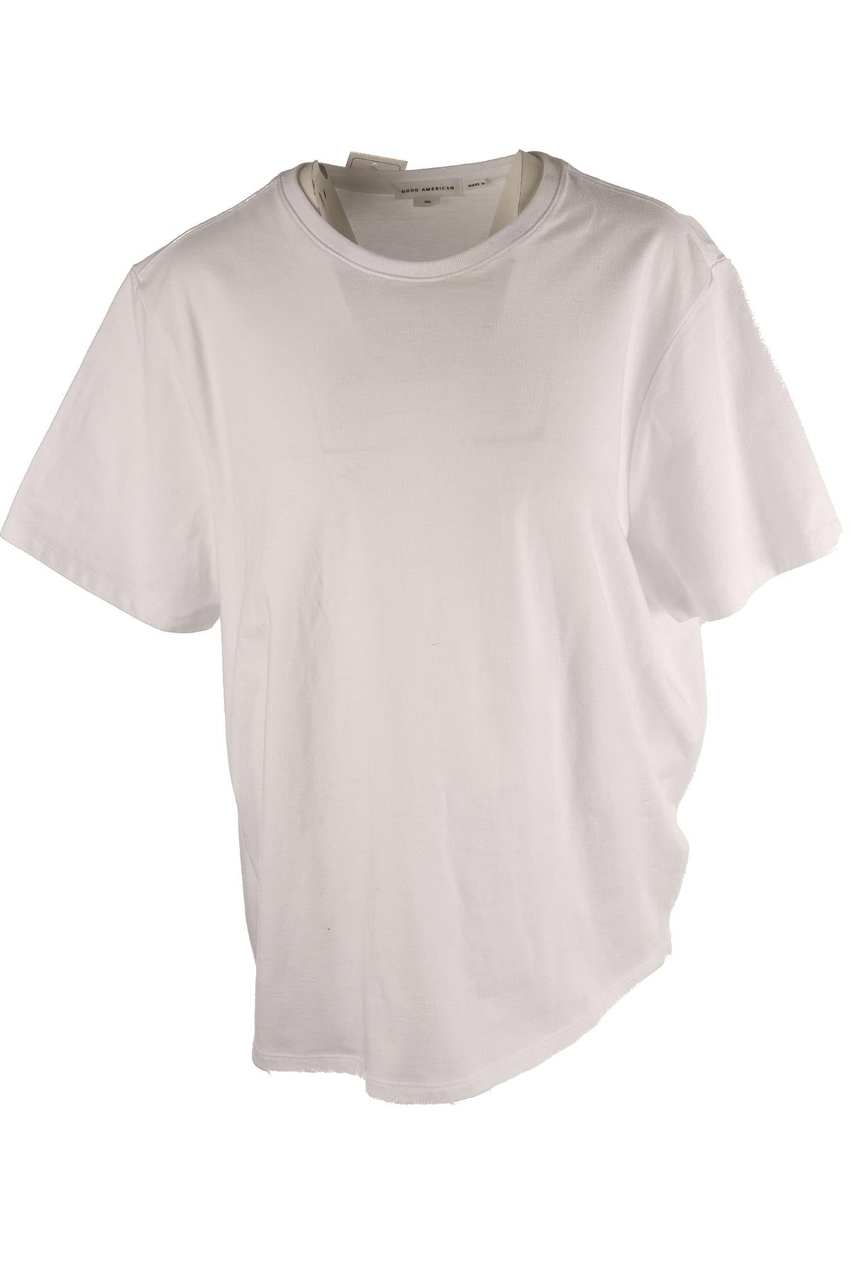 GOOD AMERICA WHITE COTTON T-SHIRT XL