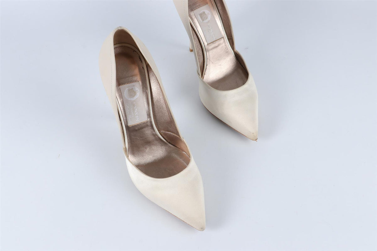 LANVIN CREAM LEATHER PUMPS EU 38 UK 5 US 8