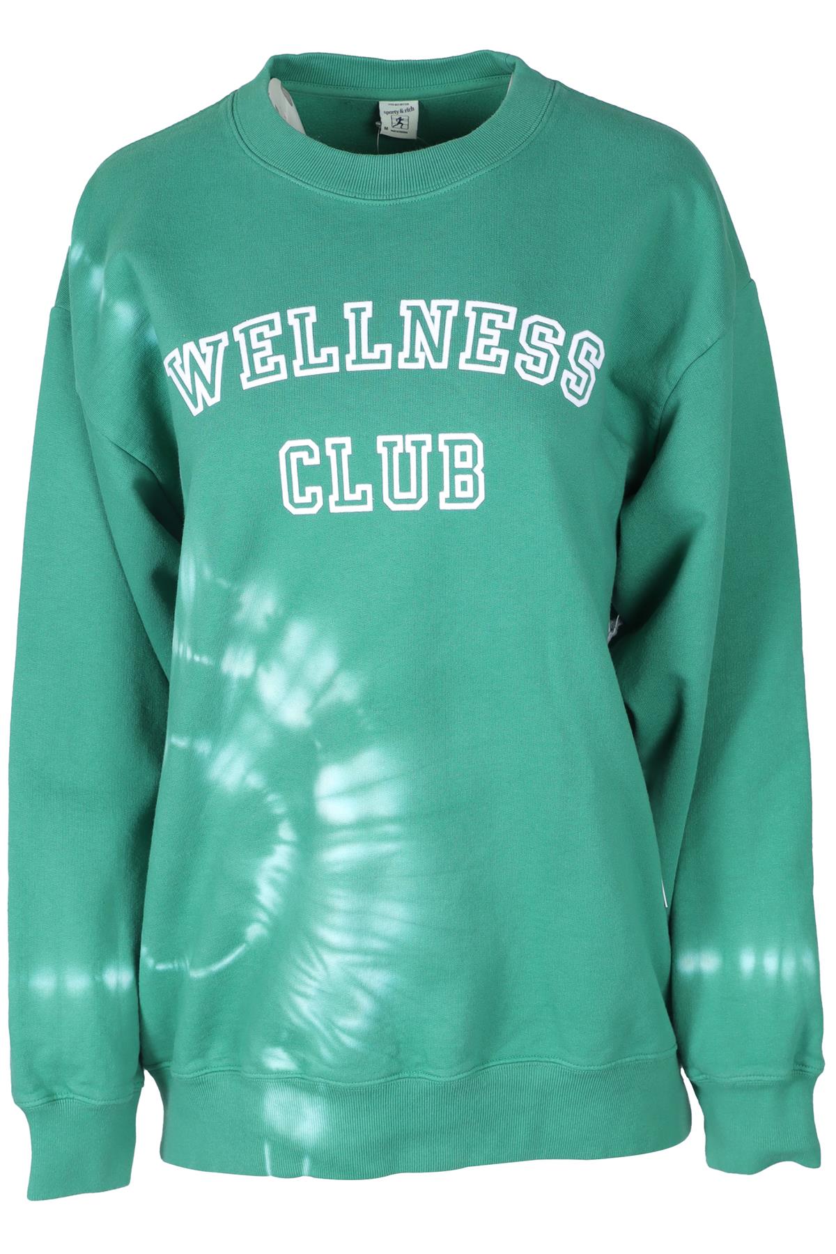 SPORTY & RICH GREEN COTTON SWEATSHIRT MEDIUM
