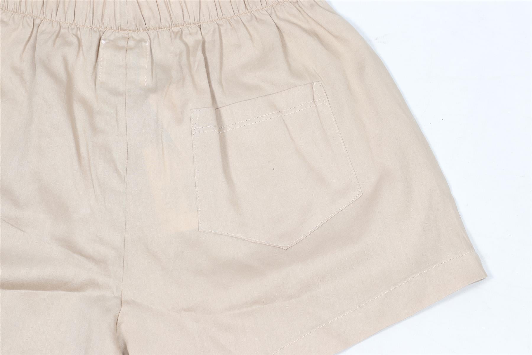 LESET BEIGE COTTON SHORTS XSMALL