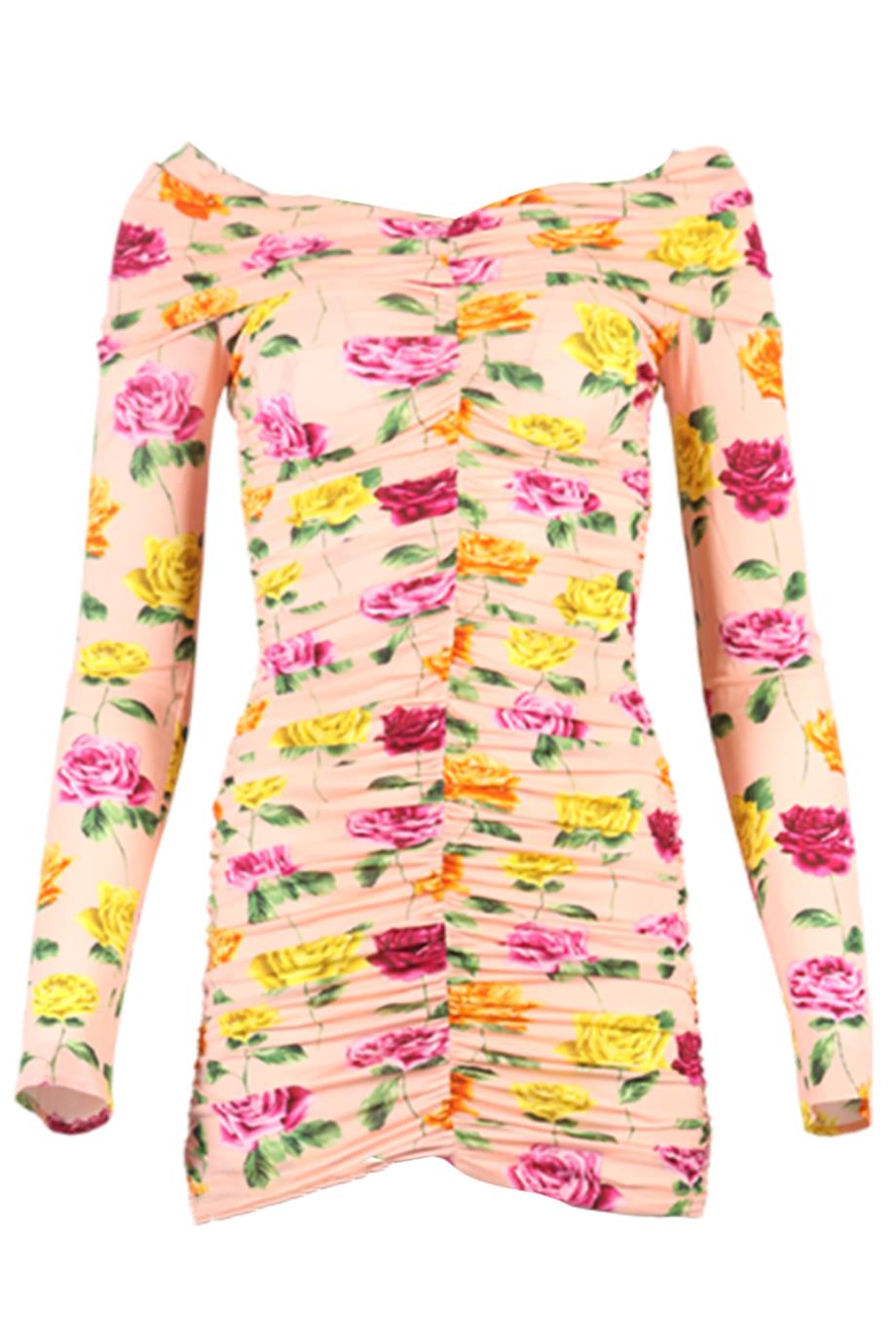 MAGDA BUTRYM FLORAL PRINT JERSEY MINI DRESS FR 36 UK 8
