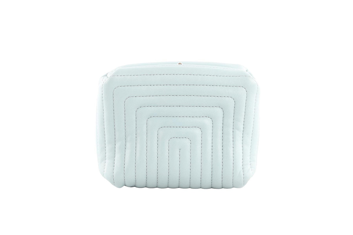 JIL SANDER BLUE LEATHER CLUTCH