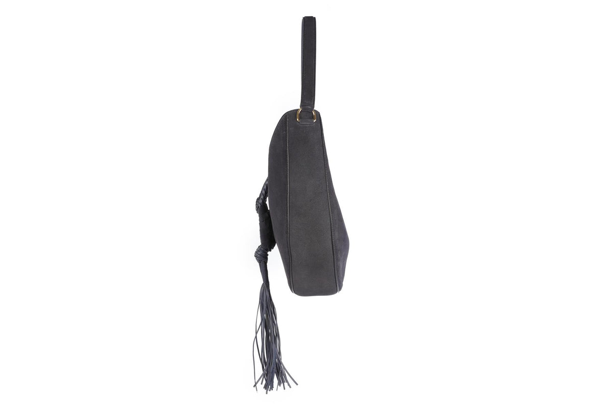 ALTUZARRA NAVY GHIANDA SUEDE SHOULDER BAG