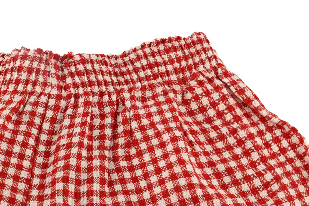 REFORMATION RED LINEN SHORTS SMALL