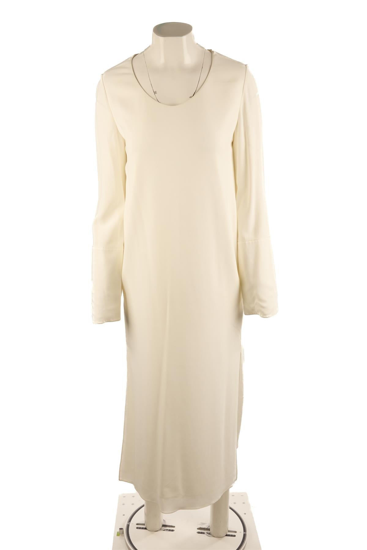 THE ROW WHITE CREPE MIDI DRESS US 4 UK 8