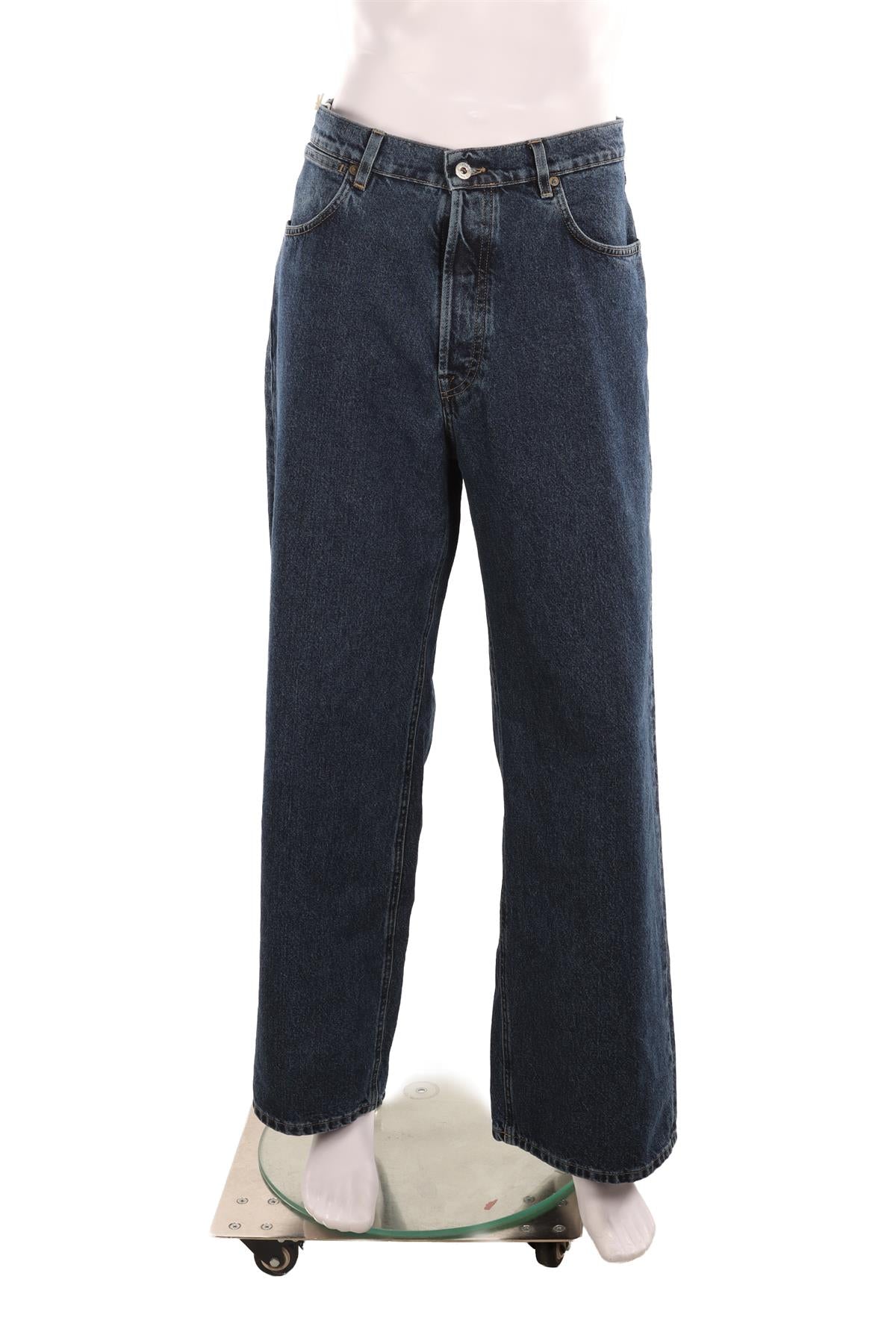 KERI BLUE MEN'S MID RISE WIDE LEG JEANS W30 FR 38