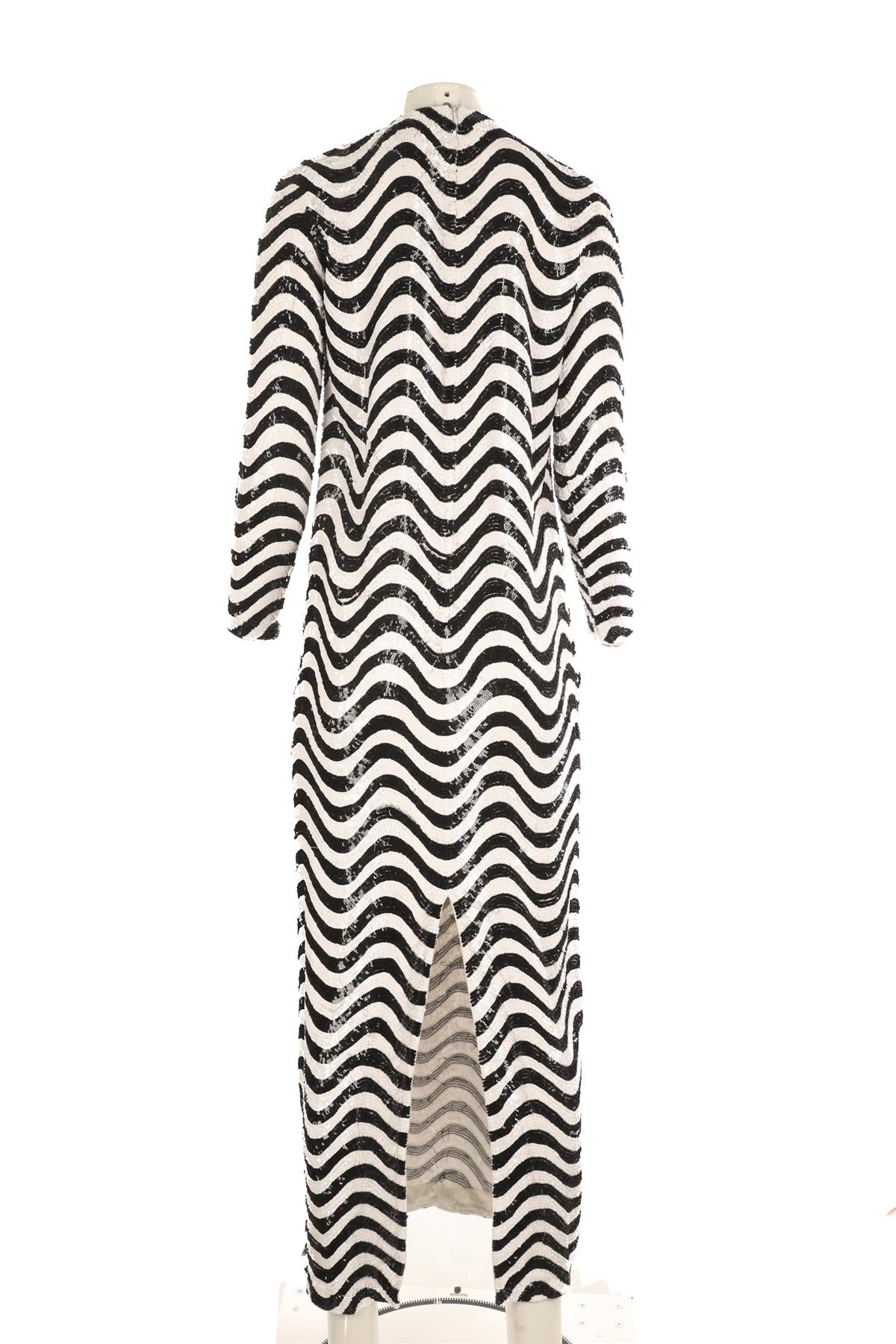 ASHISH WHITE SEQUIN MAXI DRESS XSMALL