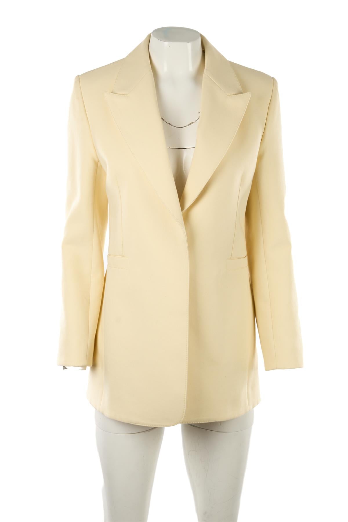 MAISON RABIH KAYROUZ CREAM COTTON BLAZER IT 38 UK 6