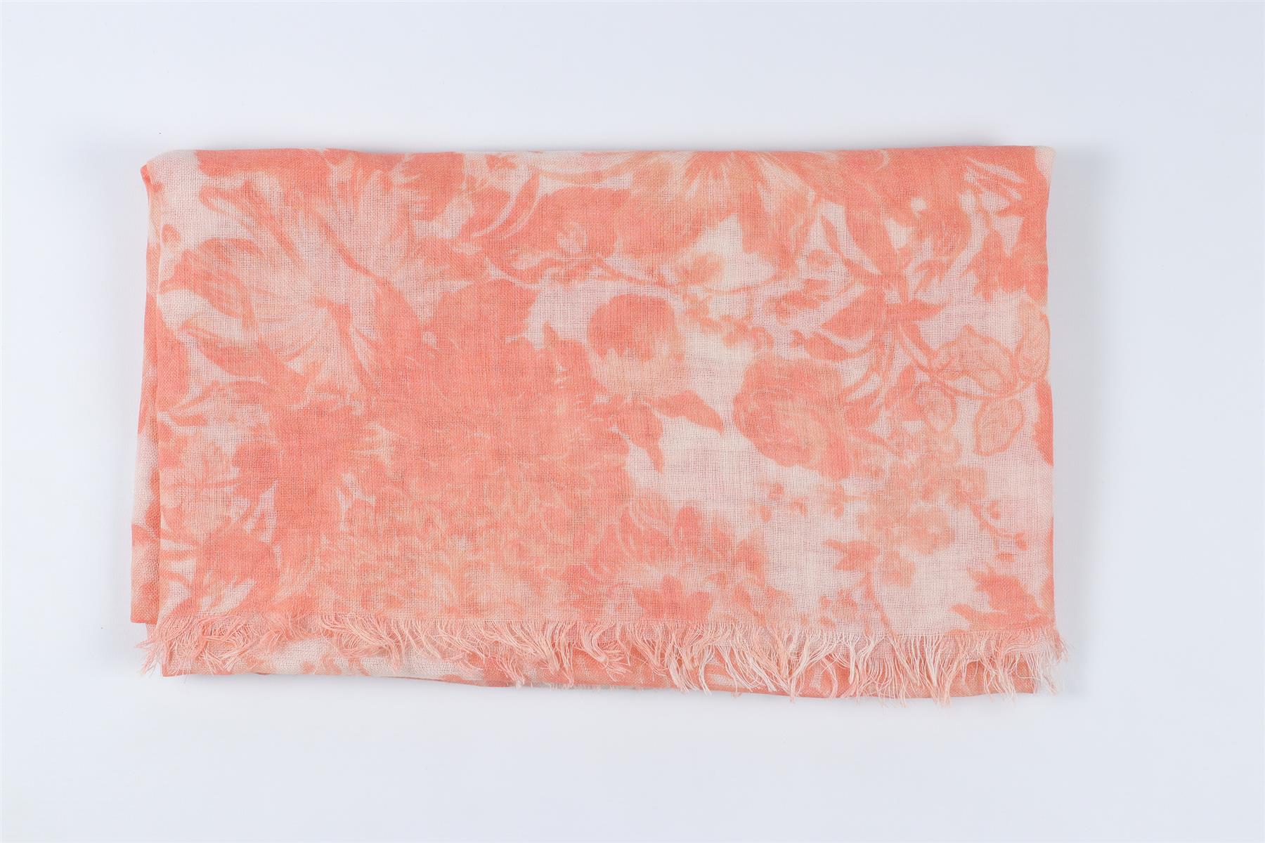 STELLA MCCARTNEY PEACH SILK SCARF